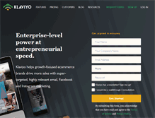 Tablet Screenshot of klaviyo.com